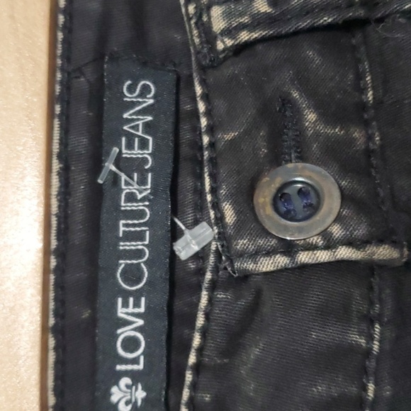 Love Culture jeans women's size 3 black tannish distressed areas distressing - Picture 6 of 14